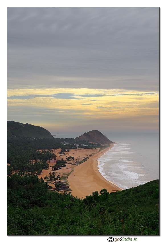 View of Yarada beach at Vizag