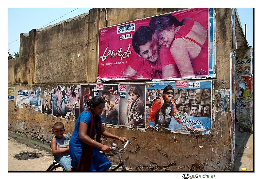 All around the city you will find posters at Kakinada