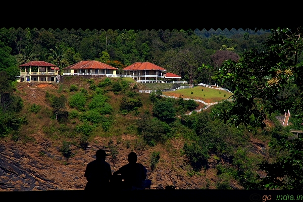 People enjoying the water falls at og - Shimoga - Karnataka - India