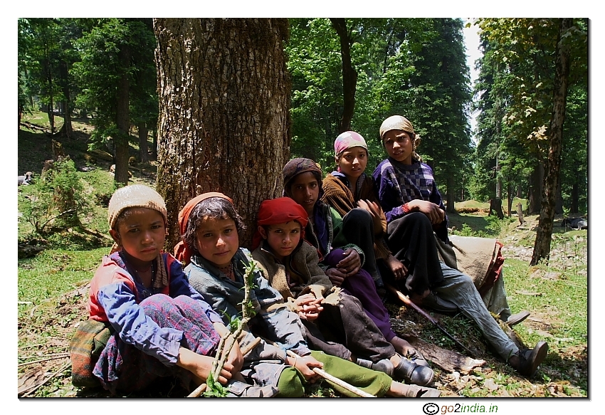 Boys girls from Garhwal Uttaranchal