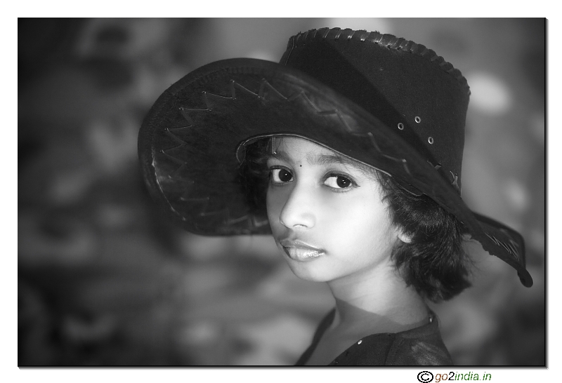 Girl posing for a portrait shooting