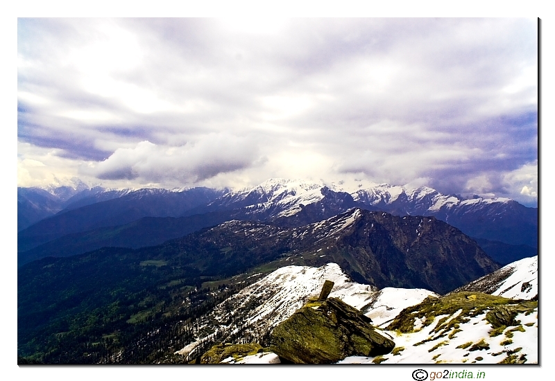 View from peak of Kedarkanthat during trekking