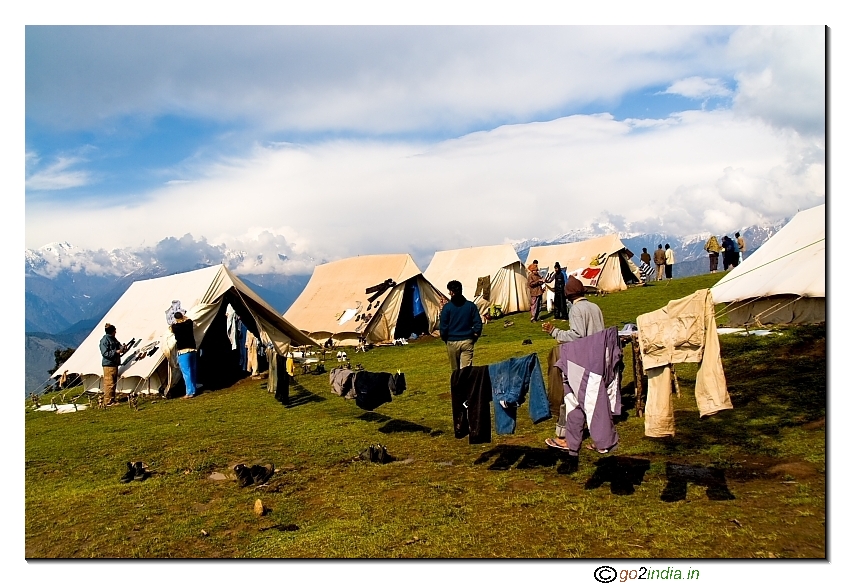 After rain at camp at Lahusa