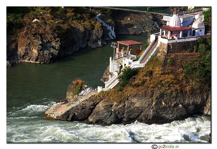 Shiva temple at the confluence of river Mandakini & Alaknanda at Rudraprayag