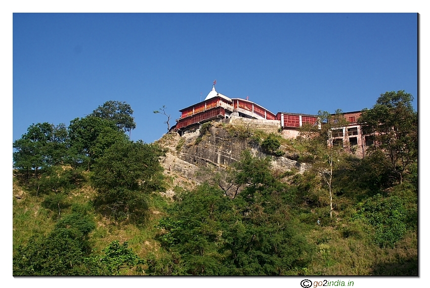 View from cable car of Maa Chandi Devi temple at Haridwar