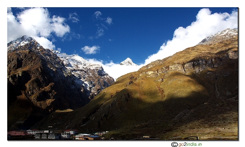 Hills around Badrinath temple 