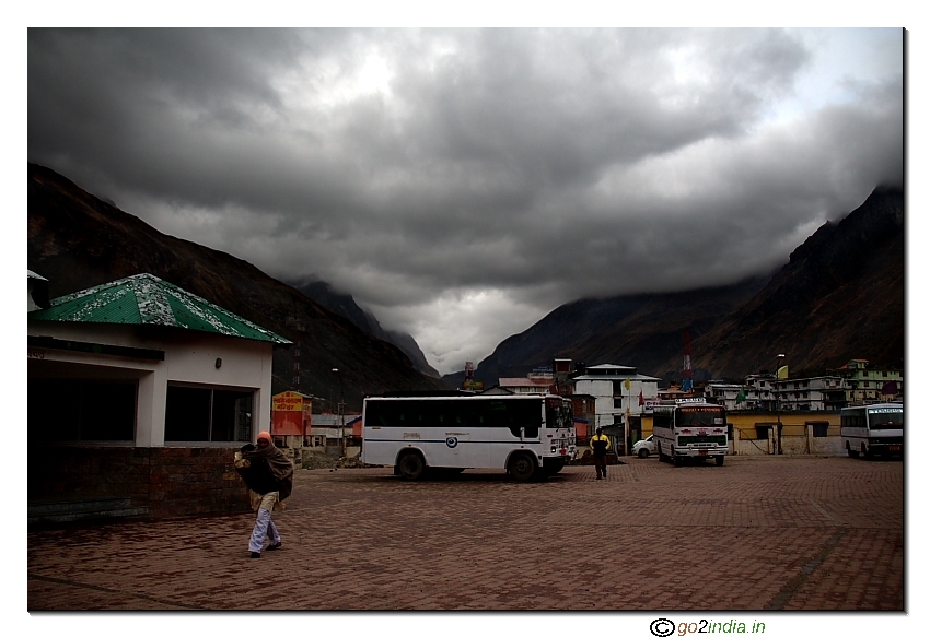 Main Bus stop or ISBT at Badrinath Dham 