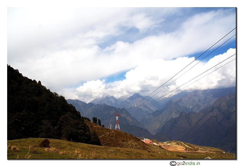 Rope way cable car at Auli 