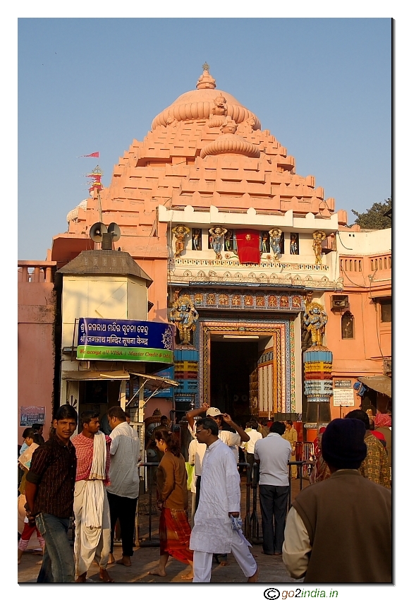 In front of main entrance at Puri temple