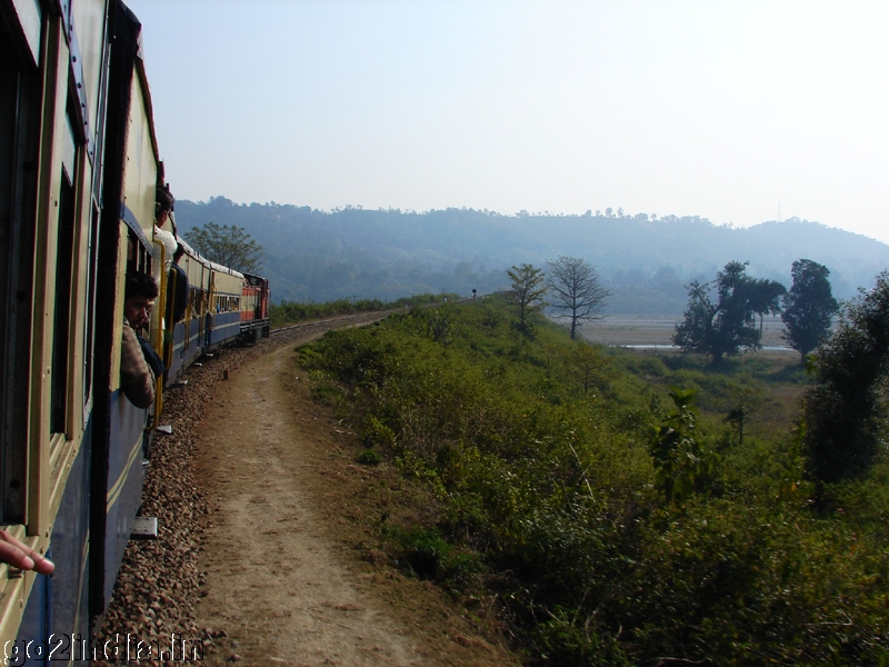 Train and river