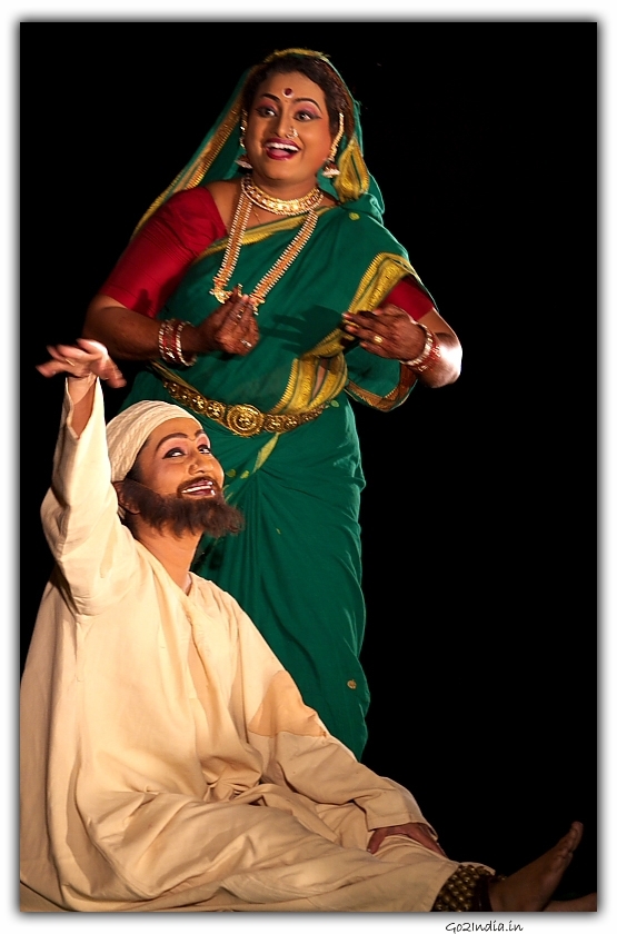 kuchipudi artist dressed in Shirdi Sai Baba