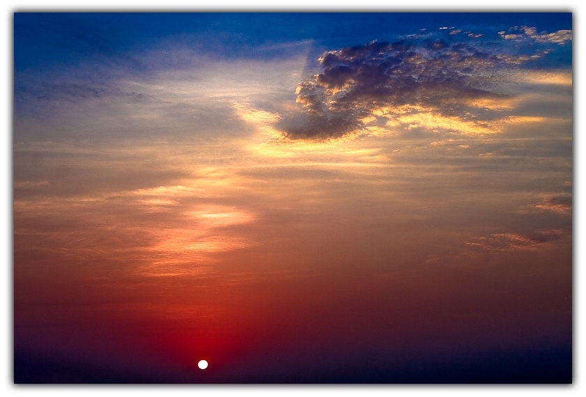 early morning Sun rise with colorful environment