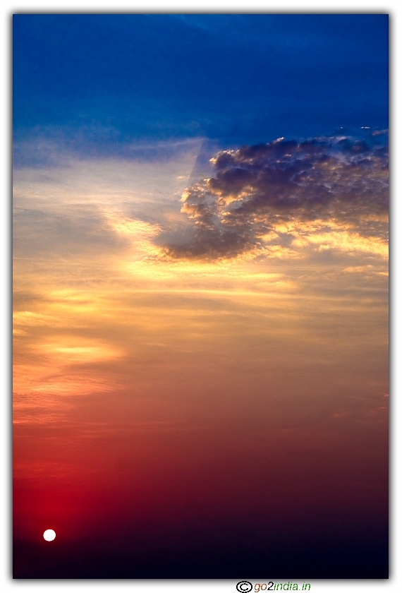 Sun rise with colorful sky