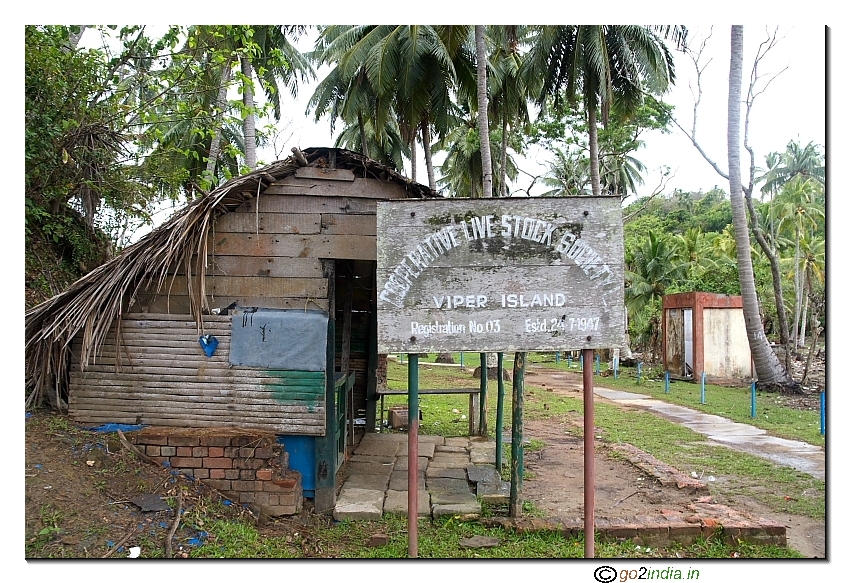 Houses in Viper Island at Andaman