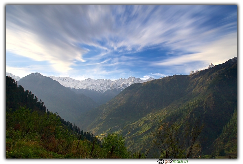 Himalayan peaks view from Guna pani higher camp