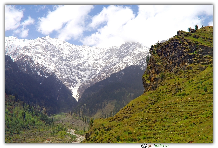 Back side view of valley seen on the way to Marhi and Rohtang