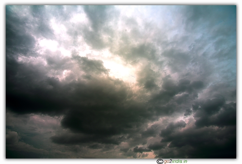Clouds burst