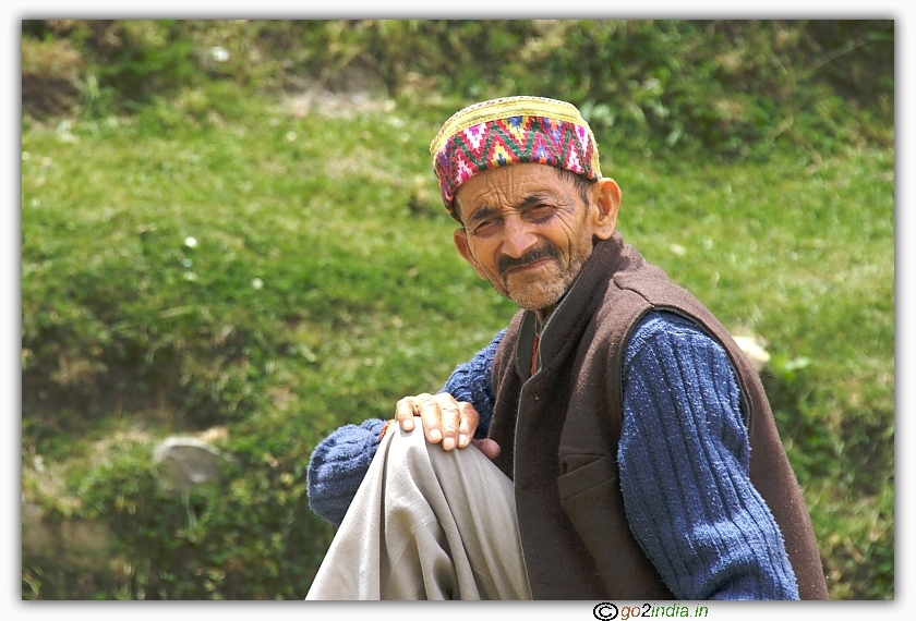 person with Himachal pradesh traditional dress