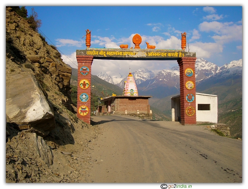 Entry gate to Keylong