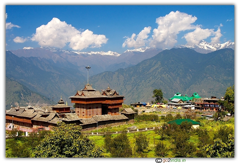 View of Bhimakali temple and Srikhand Mahadev hill at background