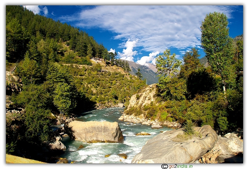 Outside of Sangla village by the side of Baspa river