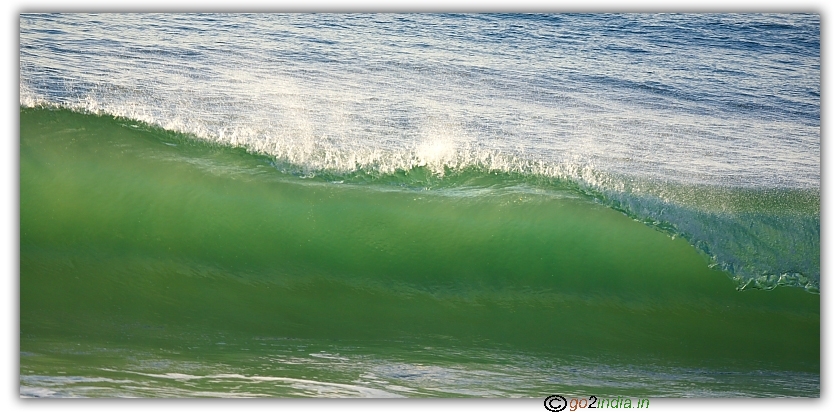 Waves at Yarada beach 