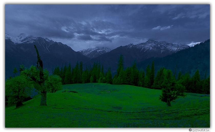 Himalayan ranges as seen from Bhandak Thatch camp site of Sarpass trek