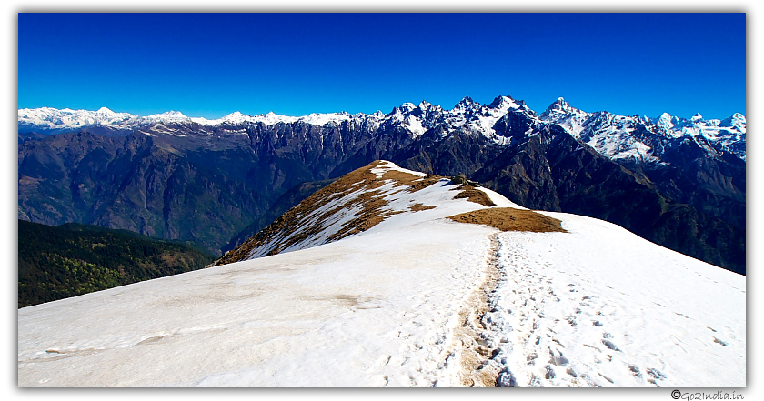 Himalayan peaks at center