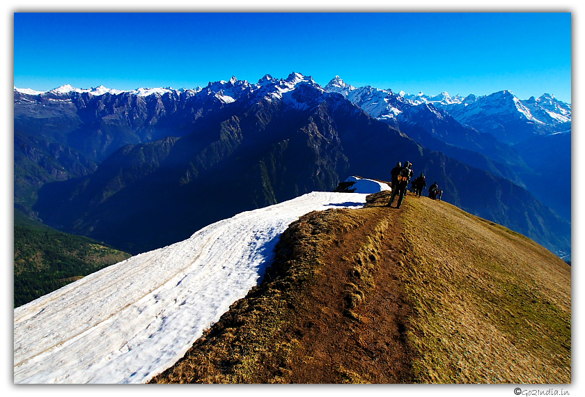 Shivalik range at the background after Tila Lotni from Sar pass