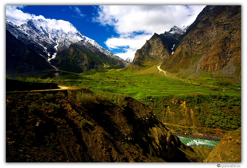 River, Himalayan valley around Keylong