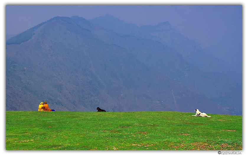 Visitors enjoying the nature at Bijli Mahadev
