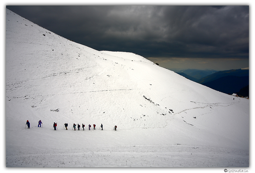 The path trekkers took after Daura thatch
