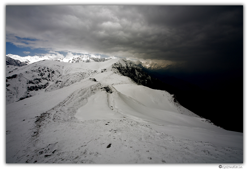 Vast Himalayan view at the peak of Saur lake