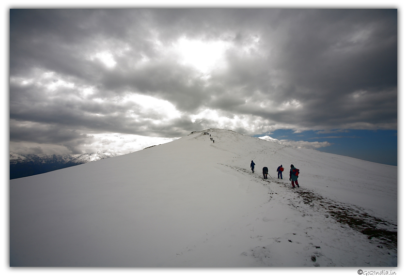 The peak, after lunch point