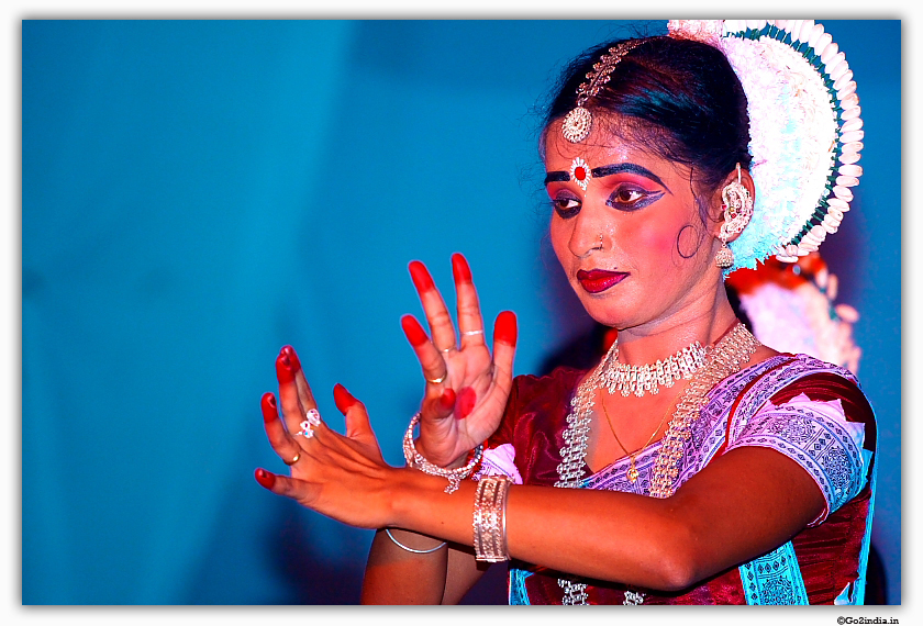 Odissi dancer action