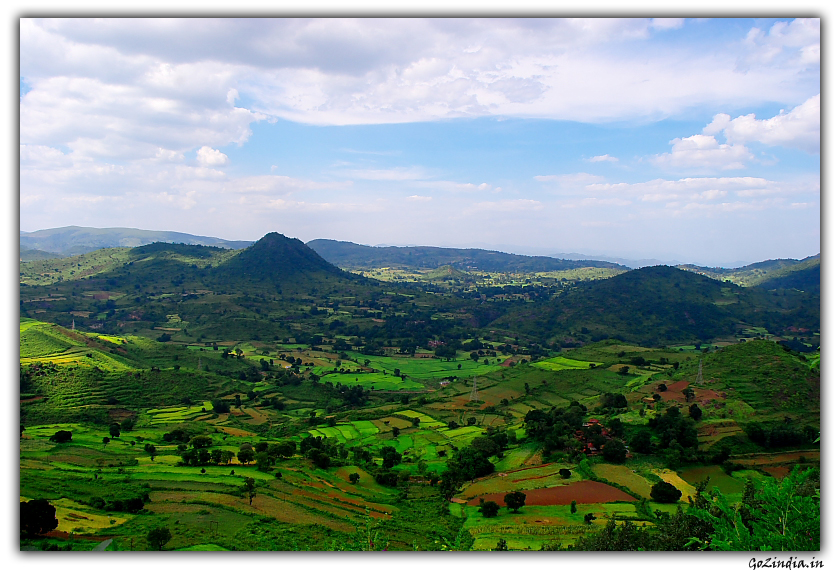 Green Araku valley view from road
