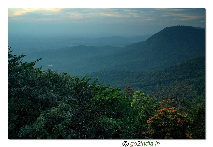 Viewer's spot during dusk at Agumbe