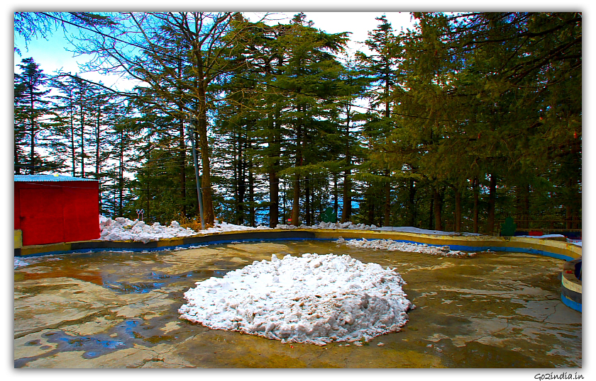 Snow near Park area at Kufrin in witnter