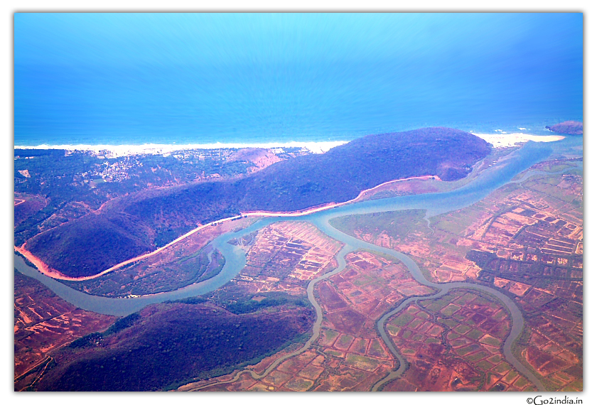 Bangarammapalem beach aerial view