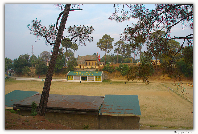 Ground infront of Shawl factory at Ranikhet