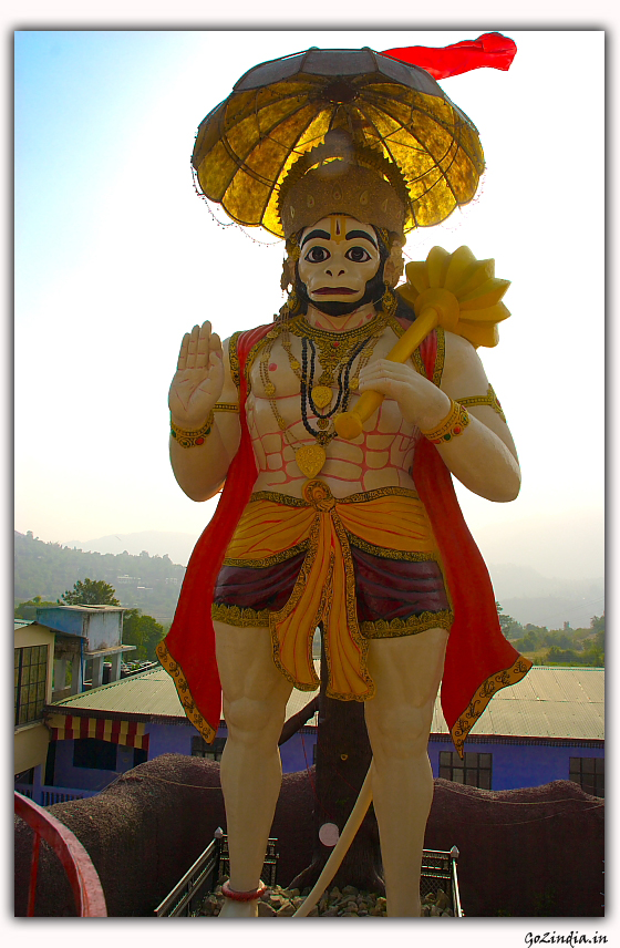 A hanuman temple on the way to Bhimtal lake