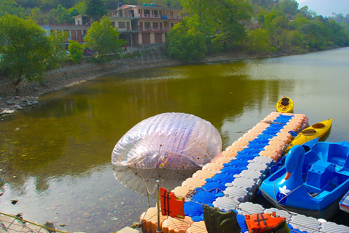 a flatten air filled boat.