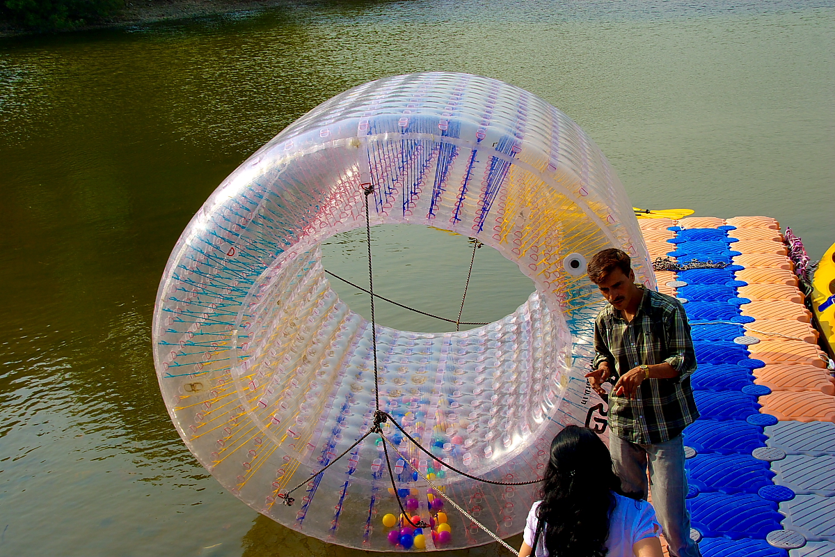 A inflate air boat specially for kids