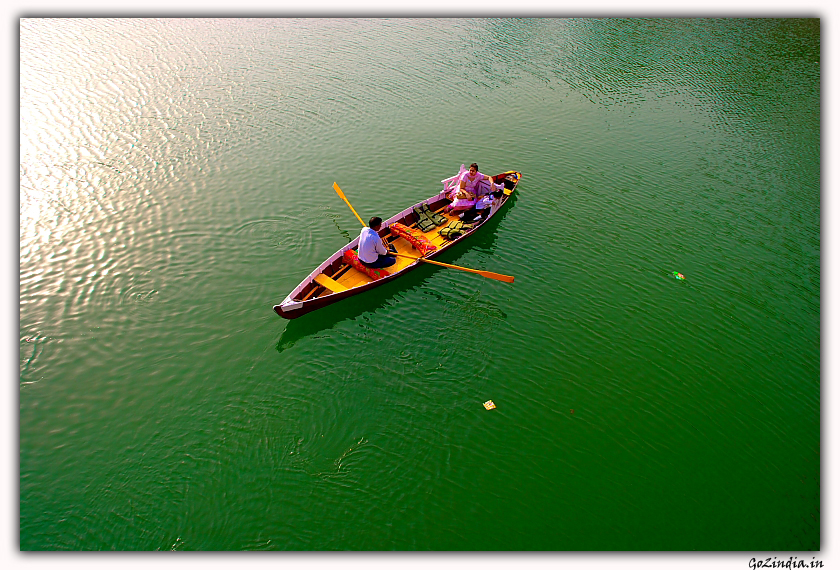 Family boating in Bhimtal