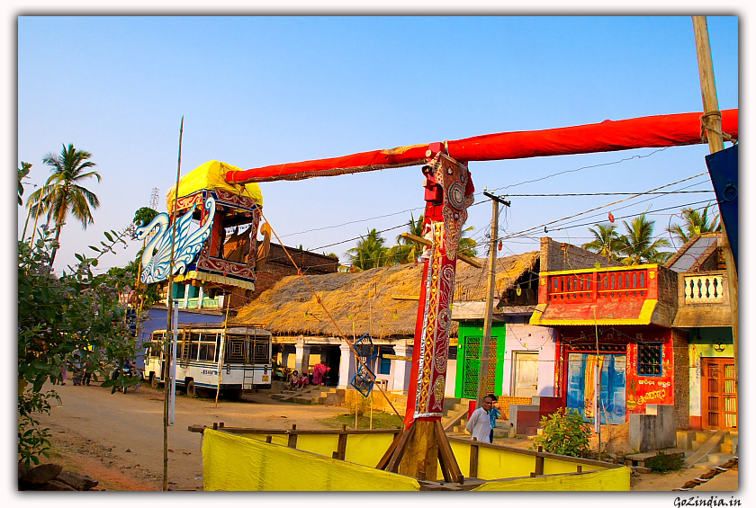Moving Arati or Ratha used by Sri Ram during Lankapodi festival at Daspalla 
