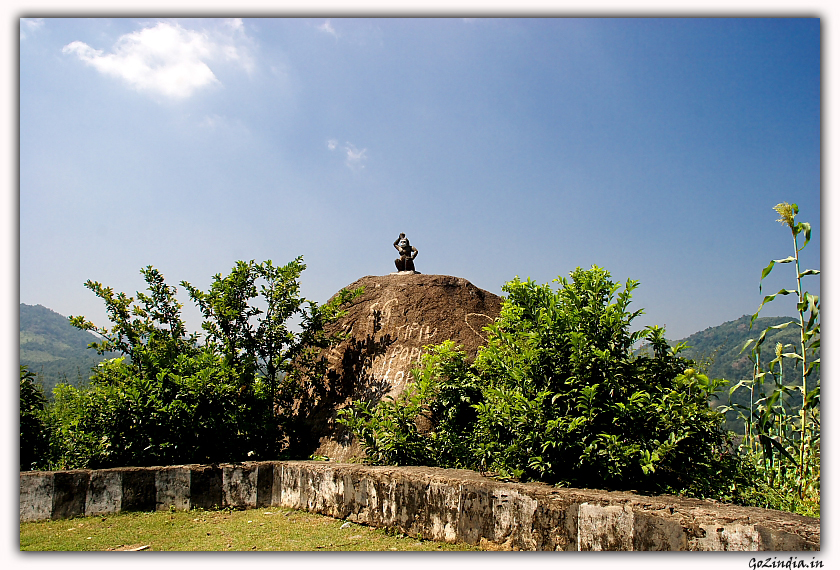 the peak point of the valley