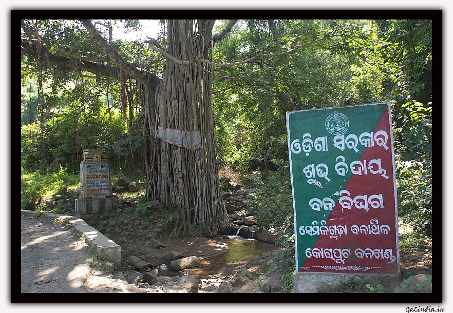 welcome boards of Andhra and Odisha gates