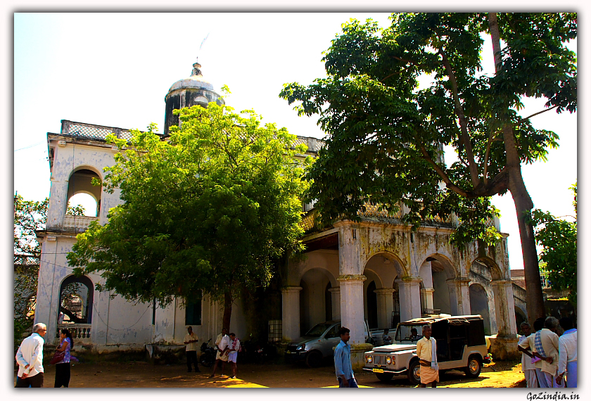 Side of the main hall of Bobbili Palace