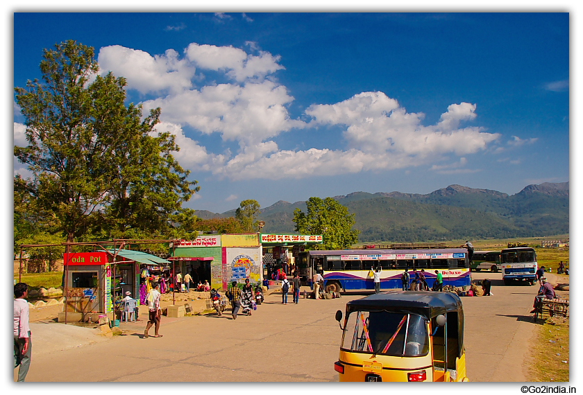 Bus stand at Paderu 