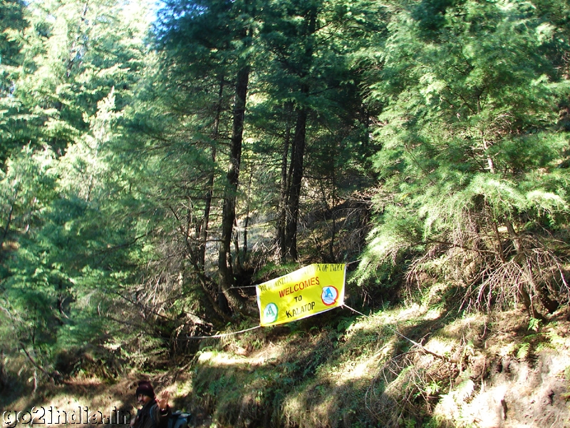 Welcome banner at Kalatop